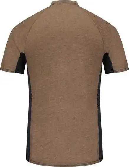Bulwark Mps4 Short Sleeve Fr Two-tone Base Layer with Concealed Chest Pocket- Excel - Khaki
