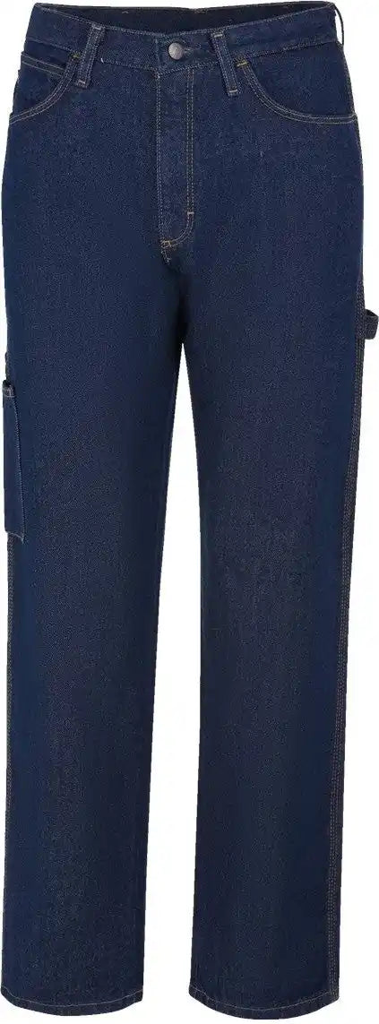 Bulwark Pej8 Flame Resistant Pre-washed Denim Dungaree - Blue - 34i - 32w