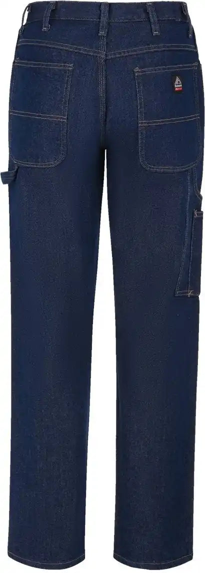 Bulwark Pej8 Flame Resistant Pre-washed Denim Dungaree - Blue - 34i - 32w