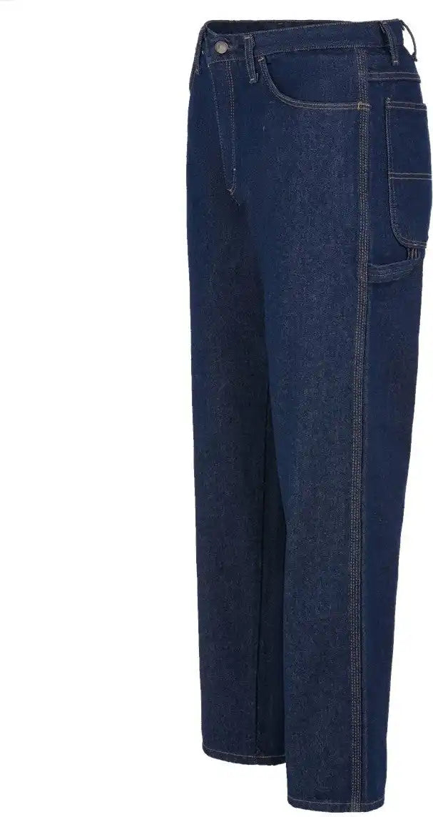 Bulwark Pej8 Flame Resistant Pre-washed Denim Dungaree - Blue - 34i