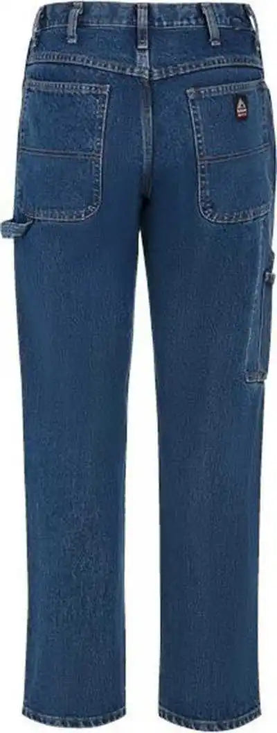 Bulwark Pej8 Flame Resistant Pre-washed Denim Dungaree - Stone Wash - 30i