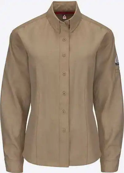 Bulwark Qs41 Women’s Iq Series Endurance Long Sleeve Shirt - Khaki