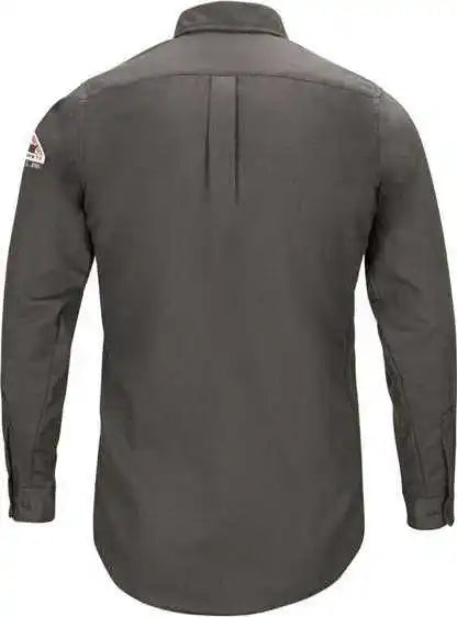 Bulwark Qs50 Iq Series Long Sleeve Comfort Woven Lightweight Shirt Dark Gray