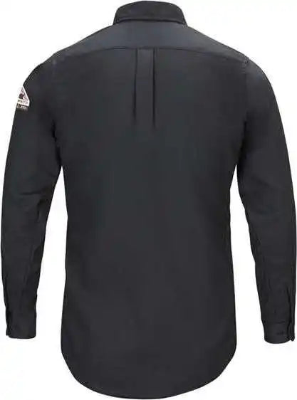 Bulwark Qs50 Iq Series Long Sleeve Comfort Woven Lightweight Shirt - Navy