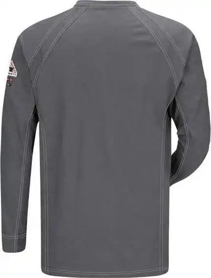 Bulwark Qt20l Long Sleeve Henley Sizes - Charcoal