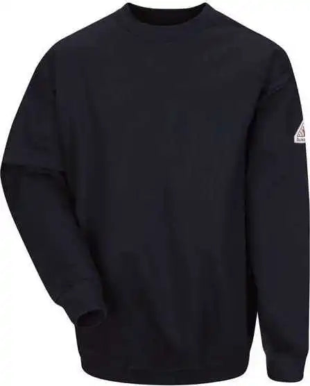 Bulwark Sec2l Pullover Crewneck Sweatshirt - Cottonspandex Blend - Long Sizes - Navy