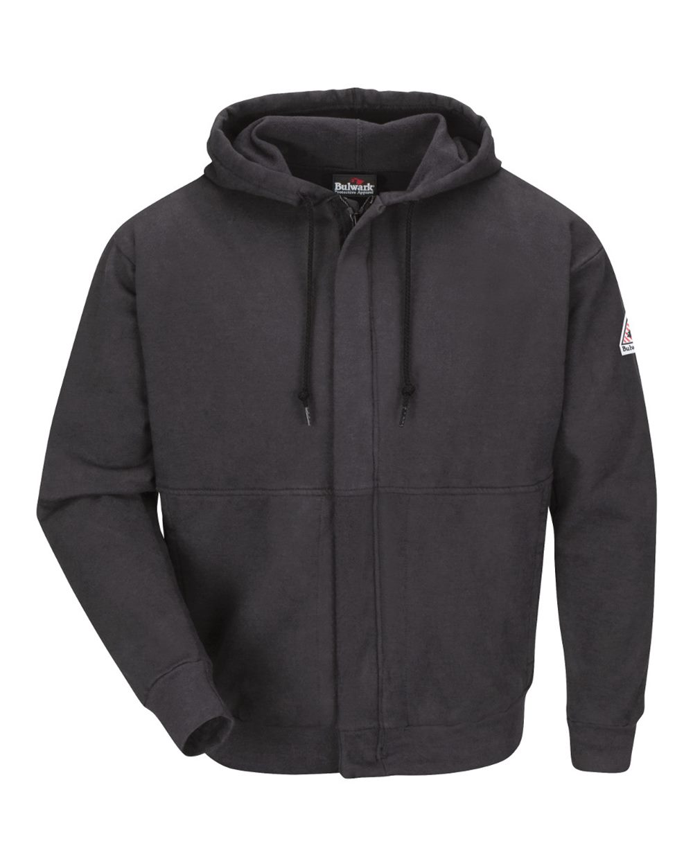Bulwark Seh4 Zip-front Hooded Sweatshirt - Charcoal