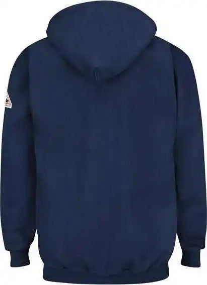 Bulwark Seh8 Pullover Hooded Fleece Sweatshirt Quarter Zip Navy
