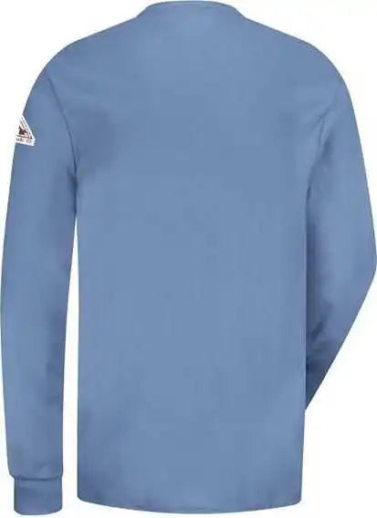 Bulwark Sel2 Long Sleeve Tagless Henley Shirt - Light Blue