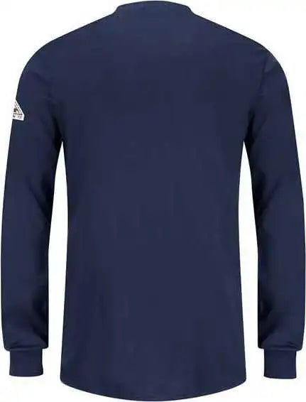 Bulwark Sel3 Women’s Long Sleeve Tagless Henley Shirt - Navy