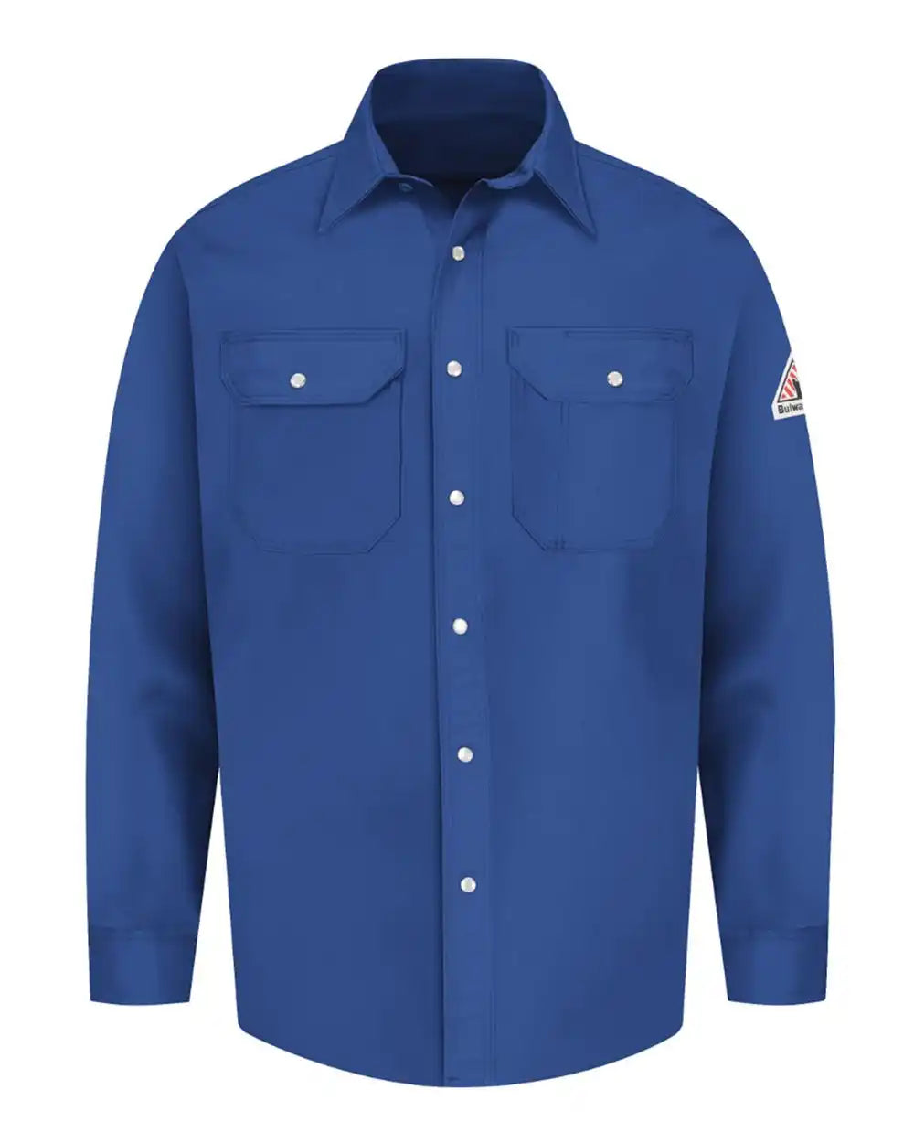 Bulwark Ses2t Snap-front Uniform Shirt - Excel Fr® - Tall Sizes - Royal Blue - Mt