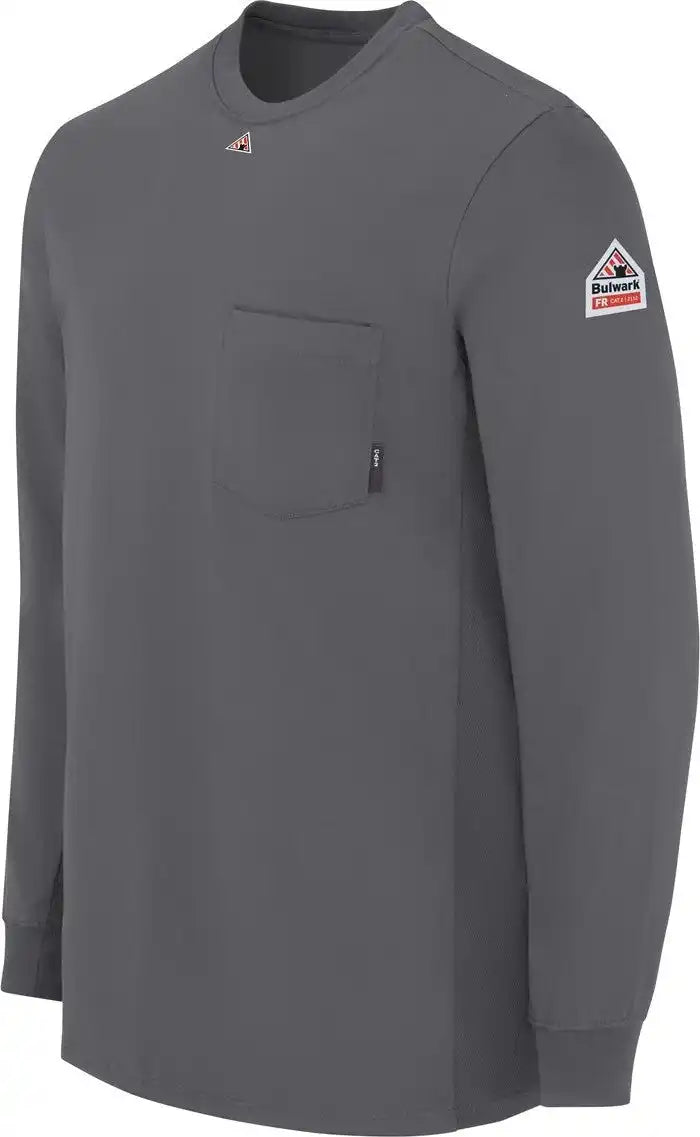 Bulwark Set2 Knit Long Sleeve T-shirt - Charcoal