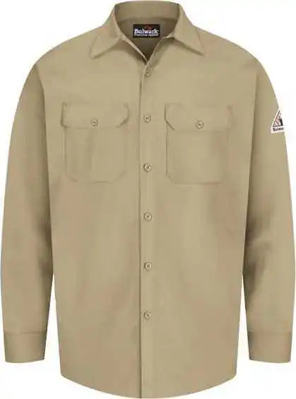 Bulwark Sew2 Flame Resistant Excel Work Shirt - Khaki