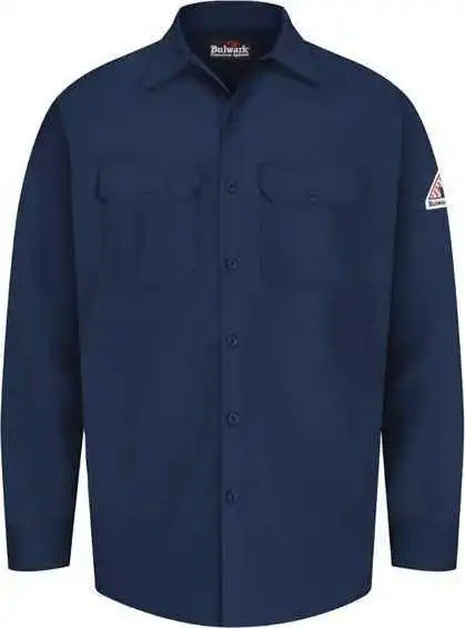 Bulwark Sew2 Flame Resistant Excel Work Shirt Navy