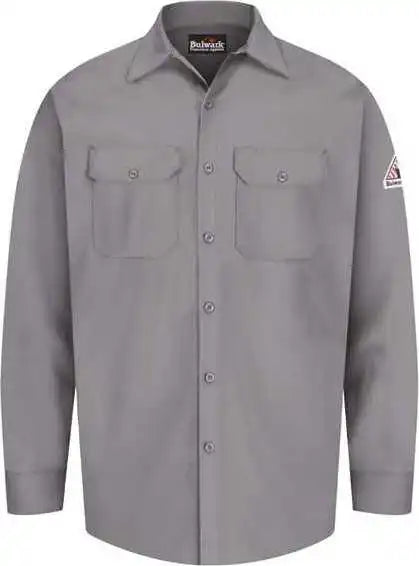 Bulwark Sew2 Flame Resistant Excel Work Shirt Silver Gray