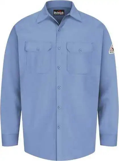 Bulwark Sew2l Flame Resistant Excel Work Shirt Long Sizes - Light Blue