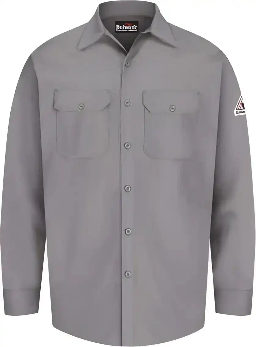 Bulwark Sew2l Flame Resistant Excel Work Shirt Long Sizes Silver Gray