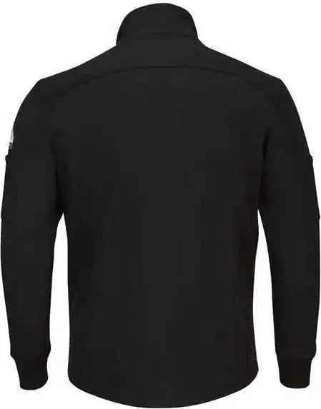 Bulwark Sez2 Zip Front Fleece Jacket-cotton Spandex Blend - Black