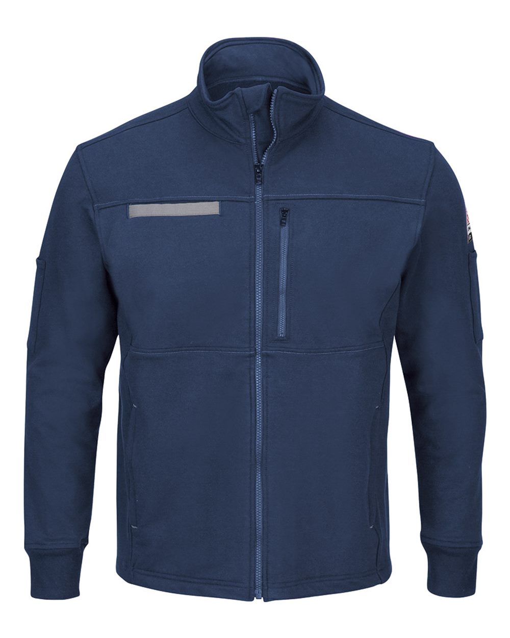 Bulwark Sez2 Zip Front Fleece Jacket-cotton /spandex Blend - Navy