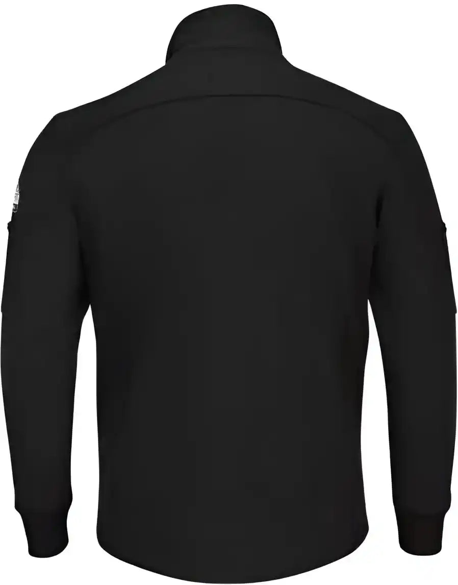 Bulwark Sez2l Zip Front Fleece Jacket Cotton Spandex Blend Long Sizes Black