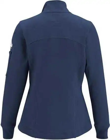 Bulwark Sez3 Women’s Zip Front Fleece Jacket Cottonspandex Blend Navy