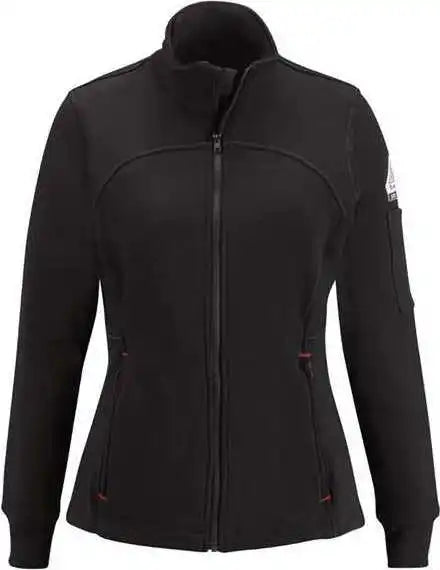 Bulwark Sez3 Women’s Zip Front Fleece Jacket Cottonspandex Blend Black