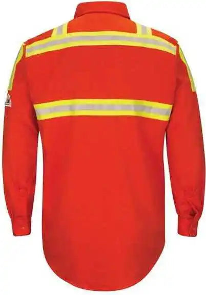 Bulwark Slator Enhanced Visibility Long Sleeve Uniform Shirt Orange