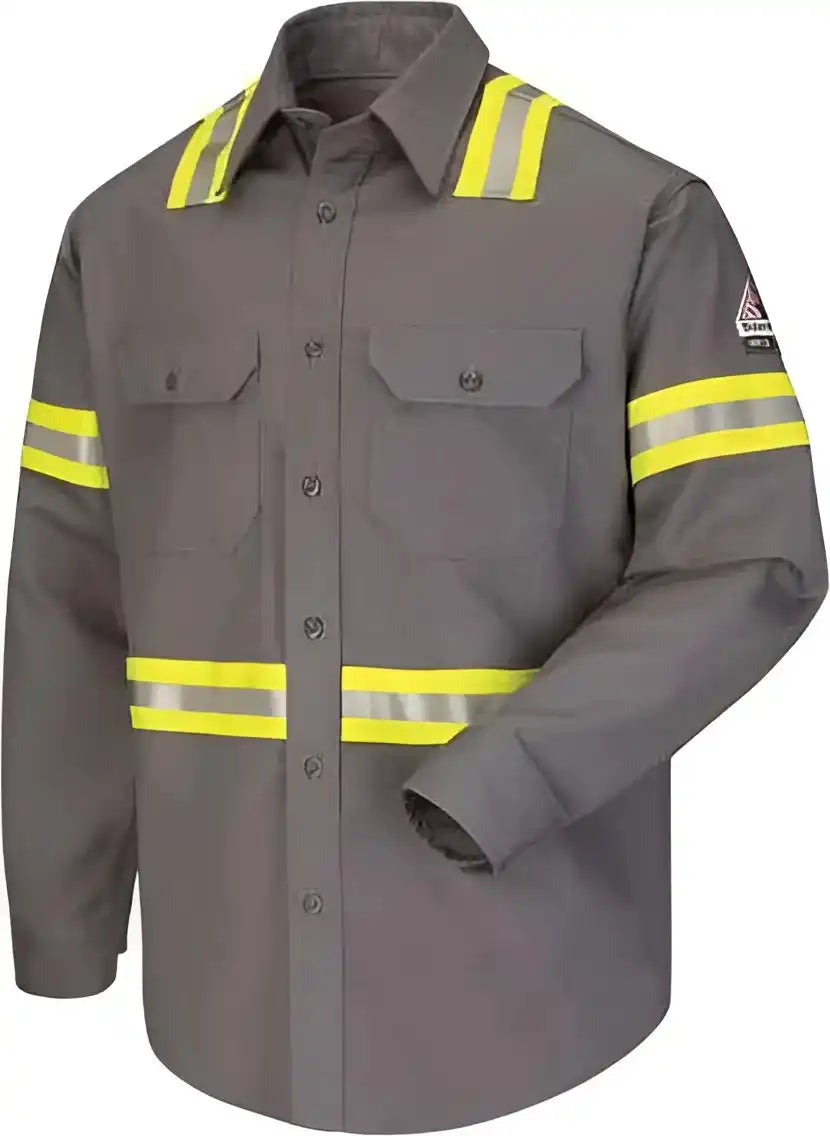 Bulwark Sldt Enhanced Visibility Uniform Shirt Gray