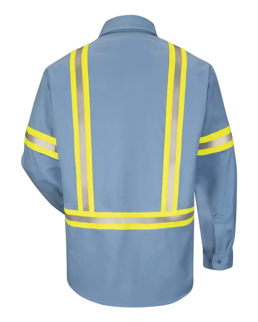 Bulwark Sldtt Enhanced Visibility Uniform Shirt - Tall Sizes - Light Blue
