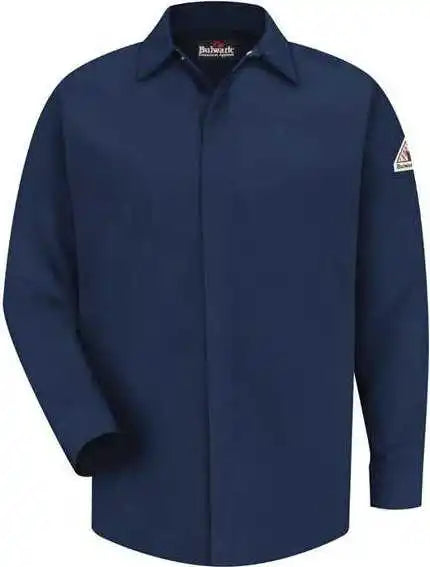 Bulwark Sls2 Concealed Gripper Pocketless Work Shirt Navy