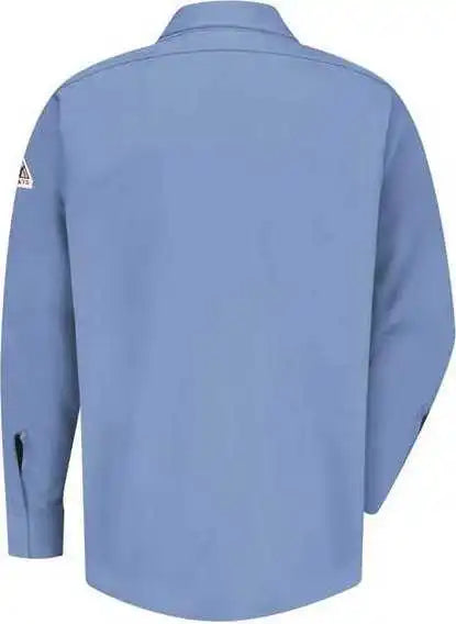 Bulwark Sls2l Concealed-gripper Pocketless Work Shirt Long Sizes - Light Blue