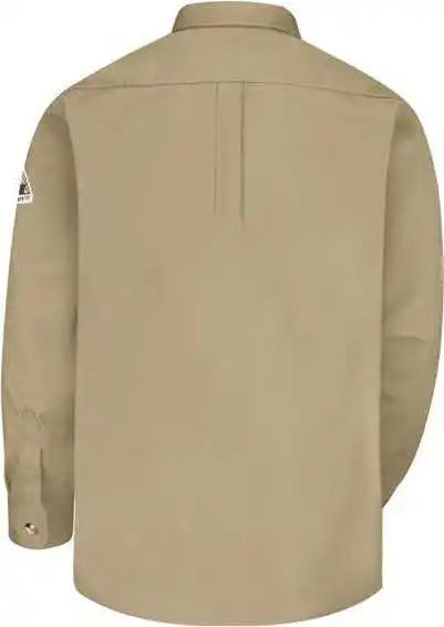 Bulwark Slu2l Dress Uniform Shirt - Excel Fr Comfortouch - 7 Oz. - Long Sizes - Khaki