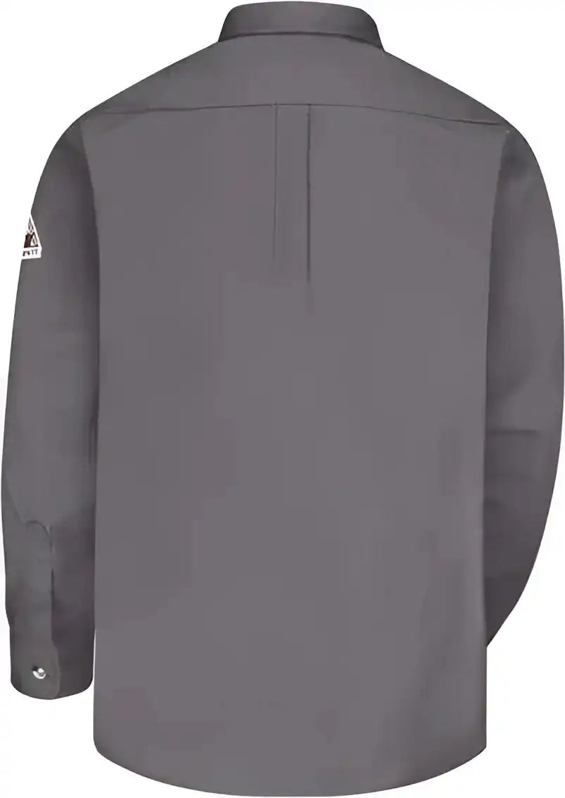 Bulwark Slu2l Dress Uniform Shirt Excel Fr Comfortouch 7 Oz. Long Sizes Gray