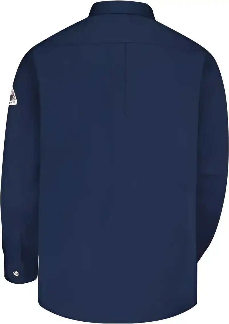 Bulwark Slu2l Dress Uniform Shirt Excel Fr Comfortouch 7 Oz. Long Sizes Navy