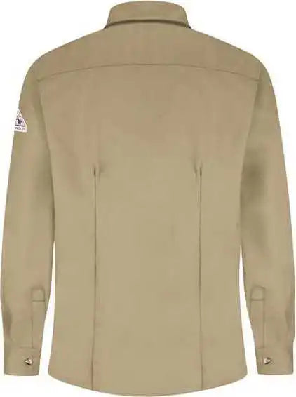 Bulwark Slu3 Women’s Dress Uniform Shirt Excel Fr Comfortouch Khaki