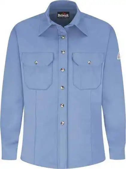 Bulwark Slu3 Women’s Dress Uniform Shirt Excel Fr Comfortouch Light Blue