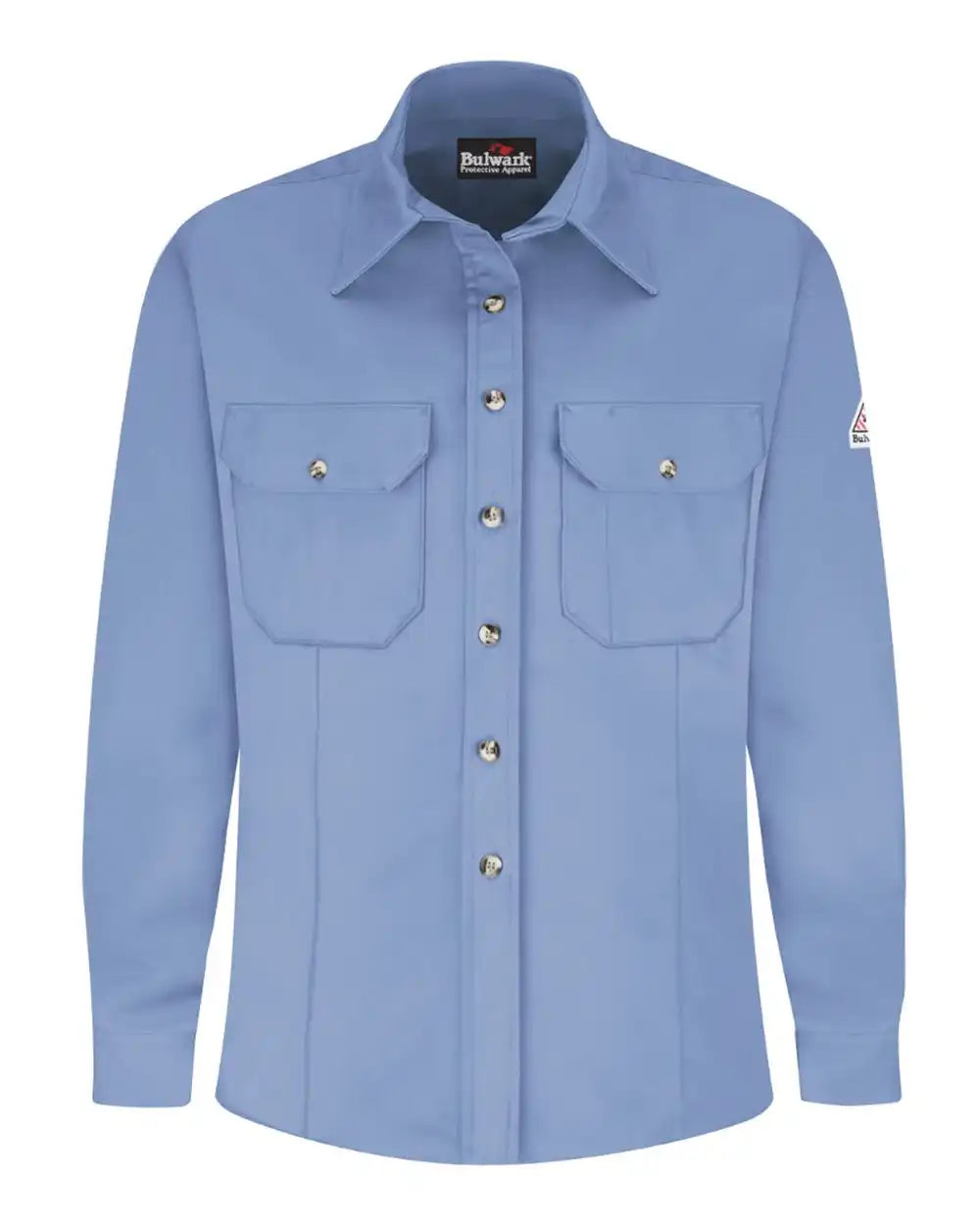 Bulwark Slu3 Women’s Dress Uniform Shirt - Excel Fr® Comfortouch - Light Blue - s