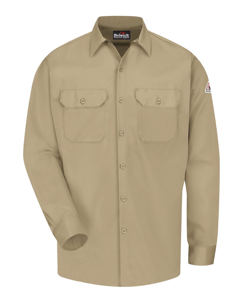 Bulwark Slw2 Work Shirt - Excel Fr Comfortouch - Khaki