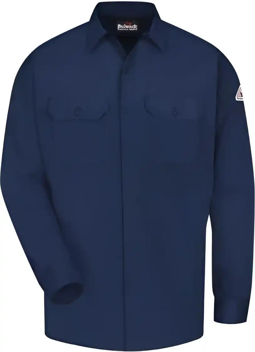 Bulwark Slw2 Work Shirt Excel Fr Comfortouch Navy