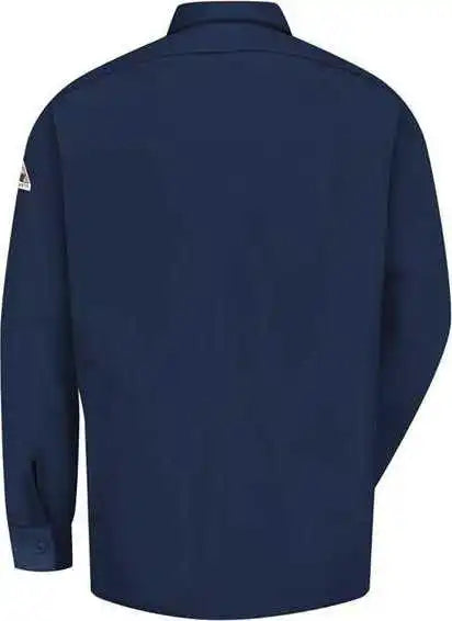 Bulwark Slw2l Work Shirt - Excel Fr Comfortouch - Long Sizes - Navy