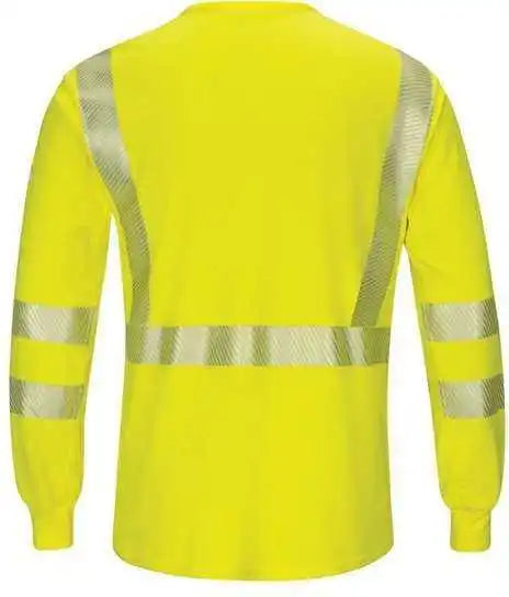Bulwark Smk8 Hi-visibility Lightweight Long Sleeve T-shirt - Yellow Green