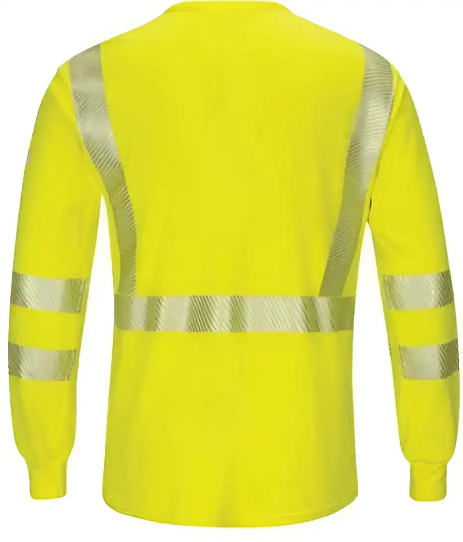 Bulwark Smk8l Hi Visibility Lightweight Long Sleeve t Shirt Sizes Yellow Green