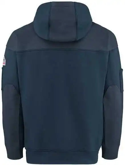 Bulwark Smm4 Flame Resistant Fleece Hooded Sweatshirt - Navy
