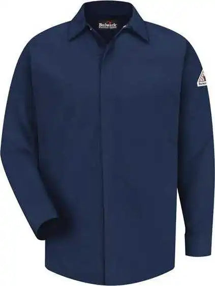 Bulwark Sms2 Concealed-gripper Pocketless Long Sleeve Shirt - Cooltouch 2 - Navy
