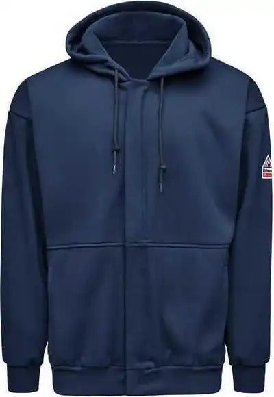 Bulwark Smz8 Full-zip Fleece Hooded Sweatshirt - Navy