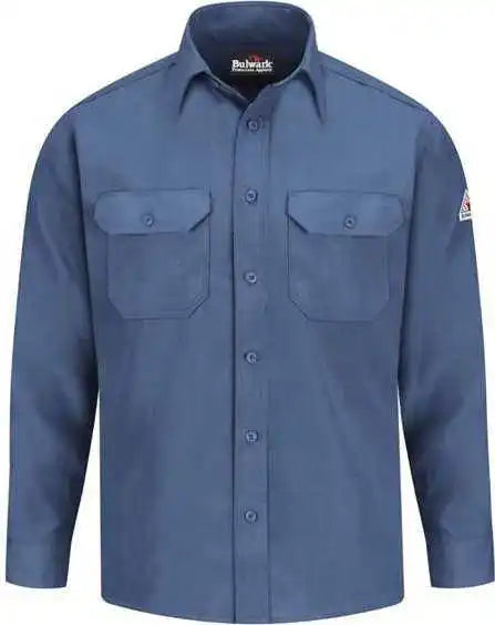 Bulwark Snd2l Uniform Shirt Nomex Iiia - Long Sizes - Gulf Blue