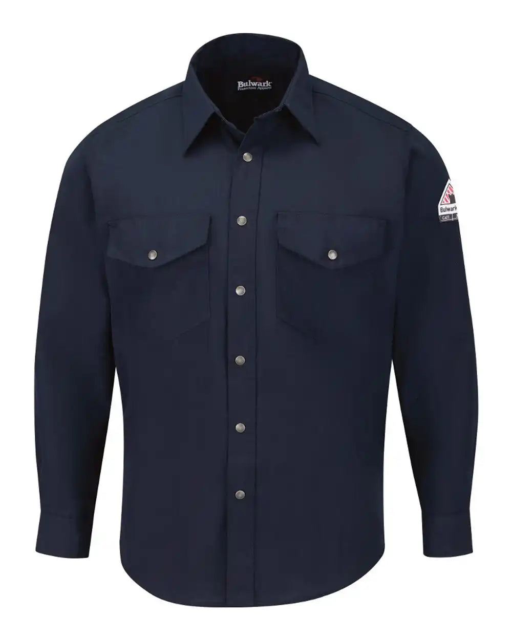 Bulwark Sns2 Snap-front Uniform Shirt - Nomex® Iiia - 4.5 Oz - Navy - s