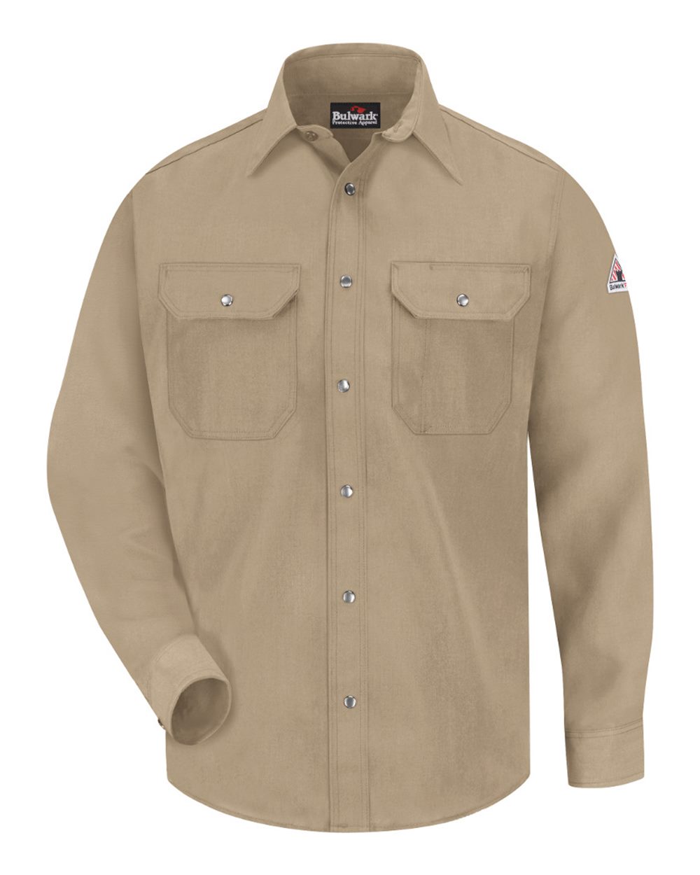 Bulwark Sns2t Snap-front Uniform Shirt - Nomex® Iiia - 4.5 Oz. - Tall Sizes - Tan