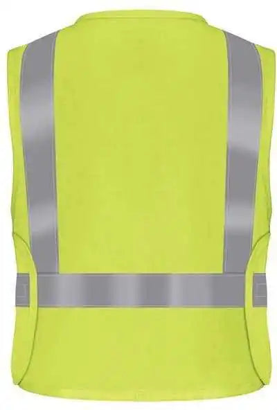 Bulwark Vmv4hv Hi Visibility Flame Resistant Safety Vest Yellow Green