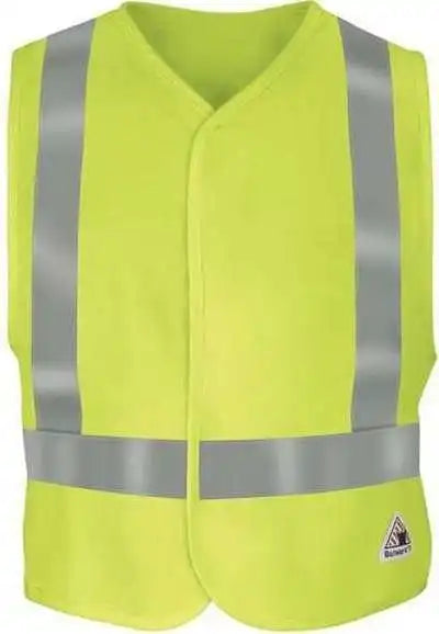 Bulwark Vmv4hv Hi Visibility Flame Resistant Safety Vest Yellow Green